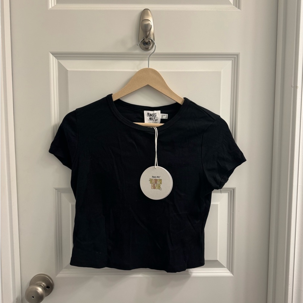 Princess Polly Black Cropped Top